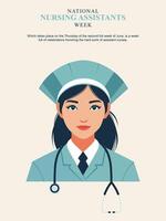 National Nursing Assistants Week background. vector