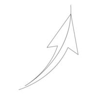 One line drawing of arrows Left and right linear arrows continuous line art illustration design vector