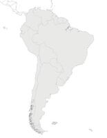 Blank Political South America Map illustration isolated in white background. Editable and clearly labeled layers. vector