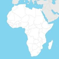 blanco político África mapa ilustración con países en blanco color. editable y claramente etiquetado capas. vector