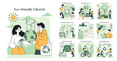 Eco Friendly Lifestyle. Flat Illustration vector