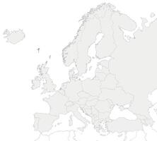 político Europa mapa ilustración aislado en blanco antecedentes. editable y claramente etiquetado capas. vector