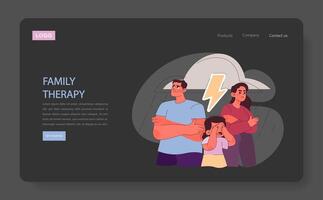 Family therapy concept. vector