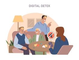 Digital Detox concept. vector