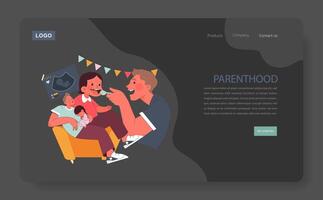 Parenthood concept. Flat illustration. vector