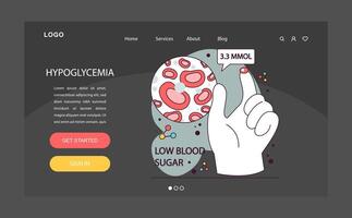 Diabetes. Measuring sugar blood with glucometer. Glucose monitoring, vector