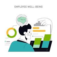 Employee Well-being concept. illustration vector