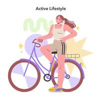 activo estilo de vida tema. ilustración. vector