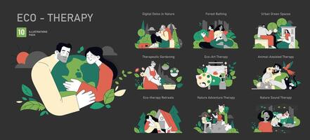 Eco Therapy. Flat Illustration vector