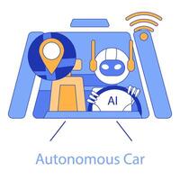 Autonomous Car concept. illustration. vector