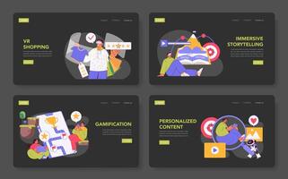 immersive marketing. Flat Illustration vector