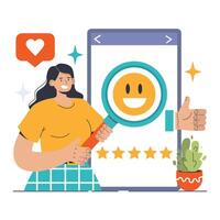 Customer Experience delight. Flat illustration vector