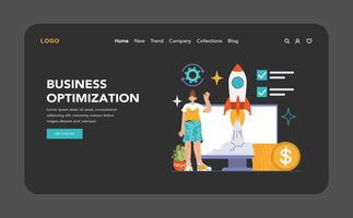 Business Optimization concept. Flat illustration vector