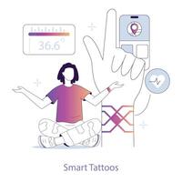 Wearable Technology concept. Flat illustration. vector