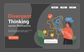 Problem-solving dynamics concept. Flat illustration. vector