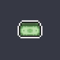 dollar paper in pixel art style vector
