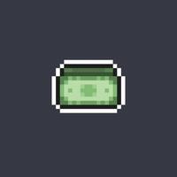 dollar paper in pixel art style vector