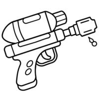 Water Gun outline coloring book page line art illustration digital drawing vector