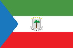 National Flag of Equatorial Guinea. Equatorial Guinea Flag. vector