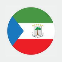National Flag of Equatorial Guinea. Equatorial Guinea Flag. Equatorial Guinea Round flag. vector