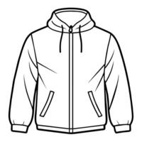 Windbreaker outline coloring book page line art illustration digital drawing vector