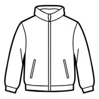 Windbreaker outline coloring book page line art illustration digital drawing vector