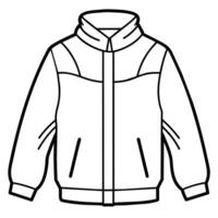 Windbreaker outline coloring book page line art illustration digital drawing vector