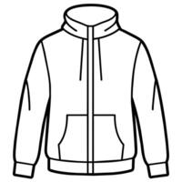 Windbreaker outline coloring book page line art illustration digital drawing vector