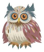 Owl. decorative cute illustration isolated on white background vector