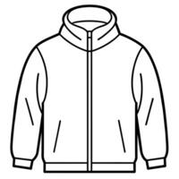 Windbreaker outline coloring book page line art illustration digital drawing vector