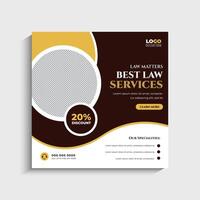 Lawyers social media post and web banner template design vector
