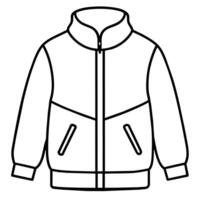 Windbreaker outline coloring book page line art illustration digital drawing vector