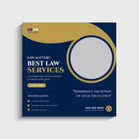 Lawyers social media post and web banner template design vector