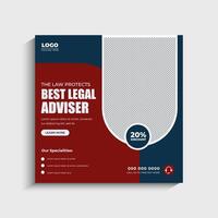 Lawyers social media post and web banner template design vector