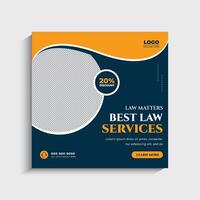 Lawyers social media post and web banner template design vector