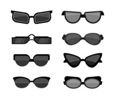 Fashion sunglasses accessory. Trendy plastic frame shades. Fashion Glasses vector