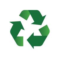 Green recycling icon design element vector