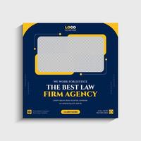 Lawyers social media post and web banner template design vector