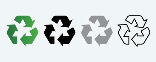 reciclar logo conjunto vector