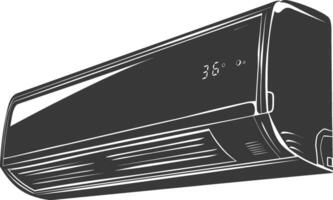 silueta aire condicionar vector