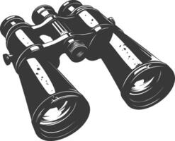 Silhouette binocular black color only vector