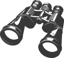 Silhouette binocular black color only vector