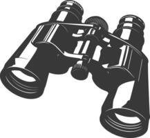 Silhouette binocular black color only vector