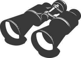 Silhouette binocular black color only vector