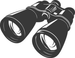 Silhouette binocular black color only vector