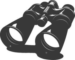 Silhouette binocular black color only vector