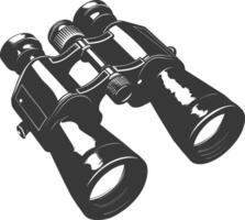 Silhouette binocular black color only vector