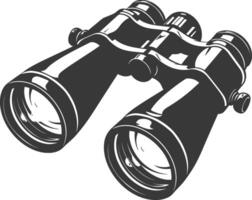 Silhouette binocular black color only vector