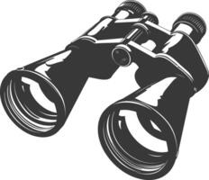 Silhouette binocular black color only vector