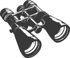 Silhouette binocular black color only vector